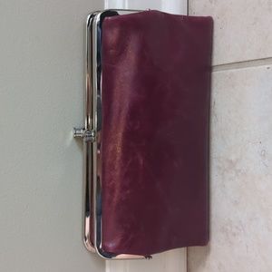 Hobo wine colored clutch